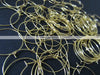 W009 - 100 Gold Plated Wine Charm/Earwire Hoop Rings - 30mm -20 Gauge