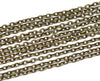 N004A - 12 pcs. Antique Bronze Textured Chain Link Necklaces 18" - (3 x 2mm Links) - Lobster Clasps - Claw Clasps