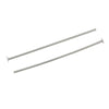 A033 - 10 pcs. 925 Sterling Silver Flat Head Head Pins - 25mm (1 inch) - 24 Gauge (0.5mm Thick)