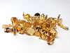 E194 - 20 pcs. Gold Tone Earring Clips Settings Hinged Bezels Cabochons - 12mm Glue Pad Setting