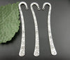 BK-AS1 - 5 pcs. - Antique Silver Flower Metal Bookmark Hooks 124mm (4.9 in) - 12.4 cm - Hole Size: 1.5mm