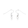 E024D - 5000 pcs Silver Plated Earring Hooks with Spring and Ball - 18mm x 19mm - Parallel Loop