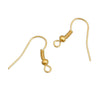 E433 - 200 pcs Gold Plated Earring Hooks with Spring and Ball - 18mm x 19mm - Fish Hooks - Parallel Loop
