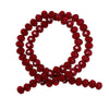 BD136 - 20 pcs. Dark Red Crystal Glass Faceted Rondelle Beads - 8mm - Hole Size: 0.9mm