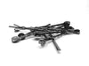 H018A - 20 pcs. Gunmetal Bobby Pins - 8mm Glue Pad - Ripple Pattern - 52mm x 8mm (2" x 0.3")