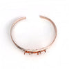 B031 - 1 pc. Rose Gold Plated Open Cuff Bangle Bezel Cabochon Bracelets - 10mm and 8mm Glue Pad - Made of Copper! 17.5cm (6 7/8")