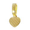 BA015 - 10 pcs. Gold Plated Medium Heart Tag Glue On Bails - 22mm x 10mm (7/8" x 3/8")