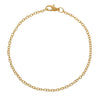 B010 - 10 pcs. Gold Plated Chain Link Bracelets with Lobster Clasps - 8 1/4 in (21 cm) - Style A - Claw Clasps