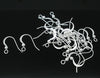 E275 - 200 pcs (100 pairs) Silver Plated with Flat Earring Hooks - 17mm x 18mm - Made of Copper! High Quality!