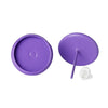 E217 - 50 pcs. Purple Earring Posts Settings Bezels Cabochons Tacks- 8mm Glue Pad Setting
