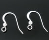 E275 - 200 pcs (100 pairs) Silver Plated with Flat Earring Hooks - 17mm x 18mm - Made of Copper! High Quality!