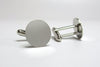 CU024 - Lot of 12 Silver Tone Cuff Links (6 pairs) - 15mm Glue Pad