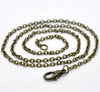 N004 -1 pc. Antique Bronze Textured Chain Link Necklace 18" - (3 x 2mm Links) - Lobster Clasp - Claw Clasps