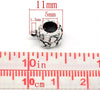 BA036 - 50 pcs. Antique Silver Dangle Spacer Bails Puppy Dog Bear Bear's Paws Paw fit European Cords - 9mm x 11mm
