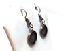 E129 - 10 pcs. Antique Copper Earring Dangle Hooks Settings Bezels Cabochons - 12mm Glue Pad Setting - Single Sided