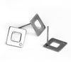E140 - 10 pcs (5 pairs) 304 Stainless Steel Rhombus Earring Posts/Bases/Studs/Settings with Backs - 14mm x 14mm - Hole for Dangles - Hypoallergenic