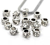 BA036 - 50 pcs. Antique Silver Dangle Spacer Bails Puppy Dog Bear Bear's Paws Paw fit European Cords - 9mm x 11mm