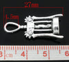 P009 - 10 pcs. Antique Silver Wine Corkscrew Tool Charms Pendants - 27mm X 11mm