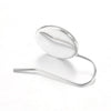E218 - 10 pcs. Silver Tone Earring Hooks Settings Bezels Cabochons - 12mm Glue Pad Setting - Platinum - 22mm x 14mm