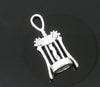 P009 - 10 pcs. Antique Silver Wine Corkscrew Tool Charms Pendants - 27mm X 11mm