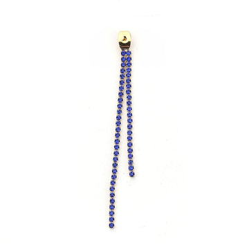 E071 - 2 pcs (1 pair) Gold Filled Ear Nuts - 65mm x 4mm - Earring Stoppers! - Blue Rhinestone - Butterfly