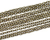 N004 -1 pc. Antique Bronze Textured Chain Link Necklace 18" - (3 x 2mm Links) - Lobster Clasp - Claw Clasps