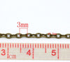 N004 -1 pc. Antique Bronze Textured Chain Link Necklace 18" - (3 x 2mm Links) - Lobster Clasp - Claw Clasps