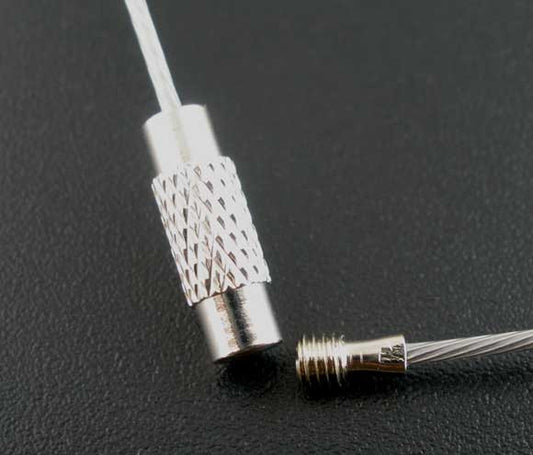 N015 - 10 pcs. Memory Wire Choker Coated Necklaces with Silver Screw Clasp - 18 inch - 1mm - THICK - Grey Silver Tone - HIGH QUALITY