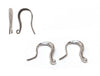 E277 - 2 pcs (1 pair) Real Sterling Silver Earring Hooks with Rhinestones - 17mm x 2mm - by Beadsmith - Gorgeous!