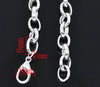 B012 - 10 pcs. Silver Plated Chain Link Bracelets with Lobster Clasps - 7 7/8 in (20 cm) - Style A - Claw Clasps