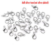 CL104 - 100 pcs. Silver Tone Lobster Clasps - 12mm X 7mm - Made of Alloy - Claw Clasps - Hole Size: 1.5mm