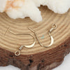 E251B - 100 pcs Copper 14K Gold Plated Earring Hooks with Spring - 17mm x 17mm - Hole Size: 1.6mm
