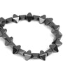 BD542 - 72 pcs. - 8mm Black Hematite Bicone Beads - 15 inch strand - Hole: 1mm - 8mm x 6mm