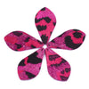 P012 - 6 pcs. Pink and Black REAL Leather Cowhide Dangle Pendants - Camouflage - Teardrop - 38mm (1.5") - Great for Earrings or Dangles!