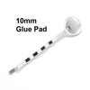 H043 - 10 pcs. - Silver Plated Hair Bobby Pins Cabochons Bezels - 60mm x 12mm (2.36" x 0.47") - 10mm Glue Pad