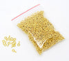BA001 - 1000 pcs. Gold Plated Screw Eyes Bails Top Drilled - 8mm x 4mm