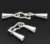 BA038 - 10 pcs (5 sets) - Silver Plated Bracelet and Necklace End Tips Caps Clasps - 36x5mm - For 3mm Cords