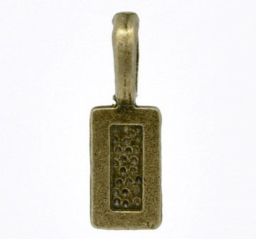 BA052 - 100 pcs. Antique Bronze Medium Glue On Bails - 21x7mm