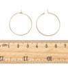 W038 - 10 pcs. 316L Surgical Stainless Steel Rose Gold Wine Charm / Earwire Hoop Rings - 25mm - 20 Gauge (0.8mm Thick)