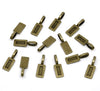 BA052 - 100 pcs. Antique Bronze Medium Glue On Bails - 21x7mm