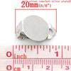 E109 - 50 pcs. Silver Tone Hinged Earring Clips Settings Cabochons Posts - 15mm Glue Pad Setting