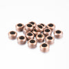 BD025 - 50 pcs Antique Copper Metal Smooth Ball Spacer Beads - 10mm x 6mm - Large Hole: 5mm - Fits European Cords and Paracord!