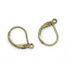 E199A - 20 pcs (10 pairs) Antique Bronze Leverback Earrings - 16x10mm