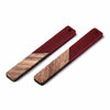 MP0036 - 4 pcs. Red Resin and Wood Rectangle Flat Pendant - 52mm x 8mm - (2.05" x 0.32")
