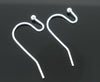 E057 - 200 pcs Silver Plated Earring Wire Hooks with Ball - 21x12mm - 21mm x 12mm - 21 Gauge Wire