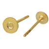 E248 - 500 pieces (250 pairs) Gold Plated Earring Posts/Bases/Studs/Settings with Rubber Backs - 12mm x 4mm - Made of Copper! High Quality!