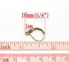 E199A - 20 pcs (10 pairs) Antique Bronze Leverback Earrings - 16x10mm