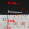 E280 - 2000 pcs (1000 Pairs) Clear Plastic Earring Posts with Back Stoppers - 12mm x 3mm - 3mm Glue Pad Base