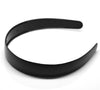 H060 - 6 pcs. - Black Plastic Headbands - 25mm (1 inch wide) - 380mm (15 inch long) - Wide