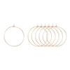 W038 - 10 pcs. 316L Surgical Stainless Steel Rose Gold Wine Charm / Earwire Hoop Rings - 25mm - 20 Gauge (0.8mm Thick)